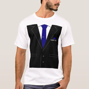 Camiseta Nombre personalizado Faux Suit Business T-Shirt