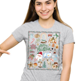 Camiseta Nombre personalizado Feliz Navidad