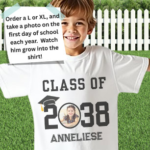 Camiseta Nombre personalizado, foto, clase de huella digita