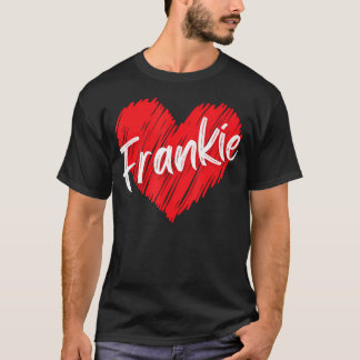 Camiseta Nombre personalizado Frankie I Love Frankie Heart