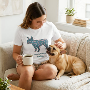 Camiseta Nombre personalizado French Bulldog Amo a mi Frenc