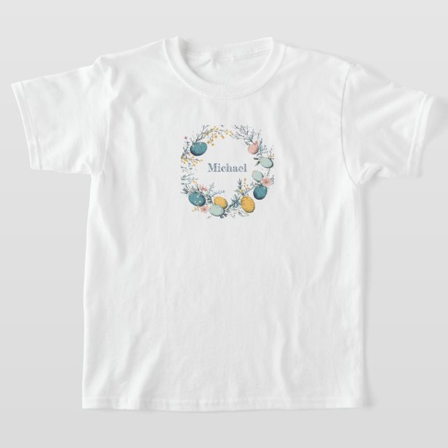 Camiseta Nombre Personalizado Huevo Floral Huevos Wreath Ea (Distribución)
