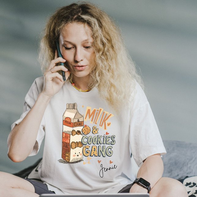 Camiseta Nombre personalizado Leche y cookies Navidades de  (Subido por el creador)