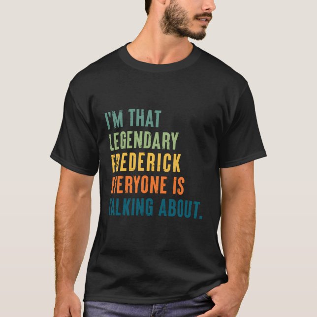 Camiseta Nombre personalizado legendario de Frederick (Anverso)
