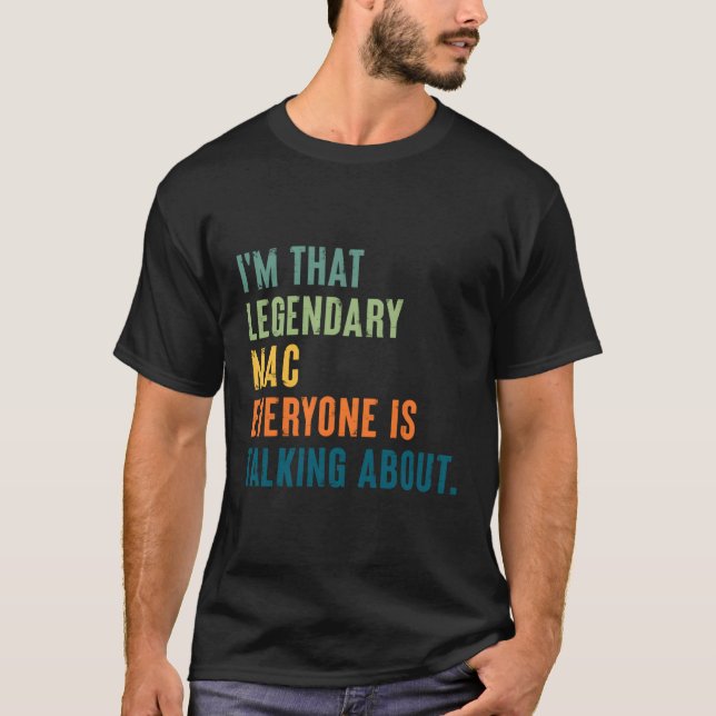 Camiseta Nombre personalizado legendario de Mac (Anverso)
