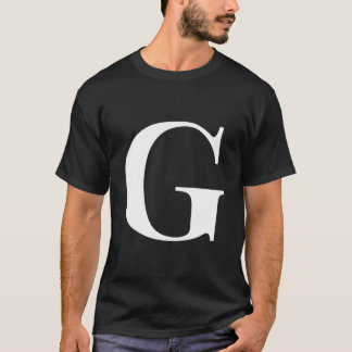 Camiseta Nombre Personalizado Letra Inicial G Alfabeto