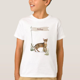 Camiseta Nombre personalizado Mascota de gato abysiniano