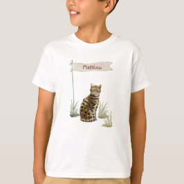 Camiseta Nombre personalizado Mascota de gato bengalí