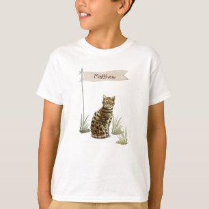 Camiseta Nombre personalizado Mascota de gato bengalí
