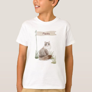 Camiseta Nombre personalizado Mascota siberiano de gato