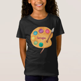 Camiseta NOMBRE personalizado Niños de la paleta de arte de