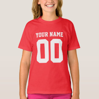 Camiseta Nombre personalizado Número de Chicas Camisas de J