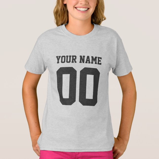 Camiseta Nombre personalizado Número de Chicas Camisas de J (Anverso)