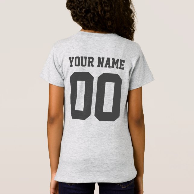 Camiseta Nombre personalizado Número de Chicas Camisas de J (Reverso)