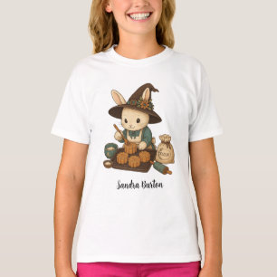 Camiseta Nombre personalizado o texto con Bunny Bakery
