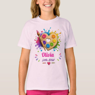 Camiseta Nombre Personalizado, Paleta de Pintura Arte Perso
