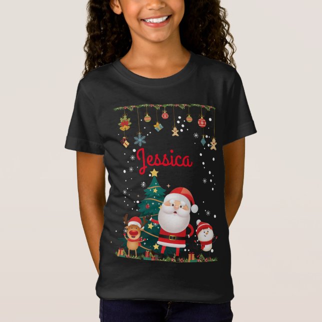 Camiseta Nombre Personalizado Para Su Hijo, Navidades De Sa (Anverso)