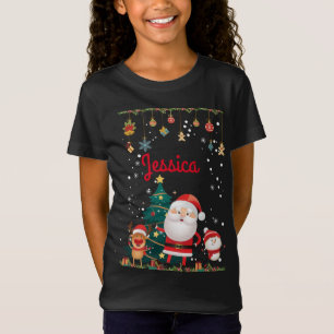 Camiseta Nombre Personalizado Para Tu Hijo, Santa Navidad