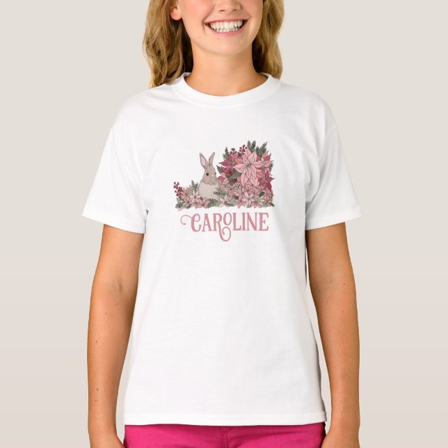 Camiseta Nombre personalizado Pascua Floral (Anverso)