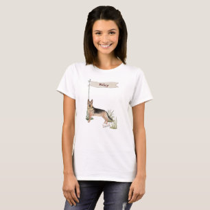 Camiseta Nombre personalizado Pastor Mascota alemán Perro