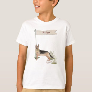 Camiseta Nombre personalizado Pastor Mascota alemán Perro