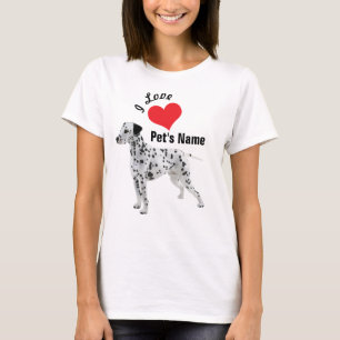 Camiseta Nombre personalizado Perro Dalmatian