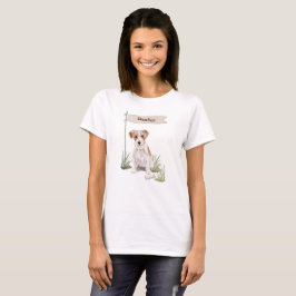 Camiseta Nombre personalizado perro Jack Russell de pelo du