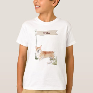 Camiseta Nombre personalizado Perro Mascota Corgi