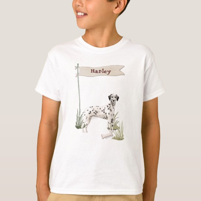 Camiseta Nombre personalizado perro Mascota dálmata (Anverso)