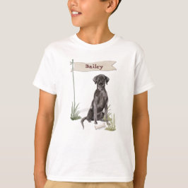 Camiseta Nombre personalizado perro Mascota de Black Lab