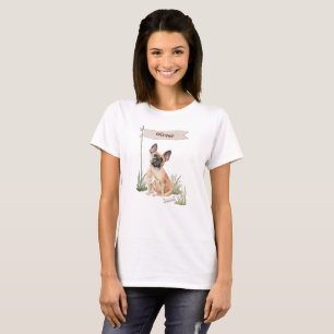 Camiseta Nombre personalizado Perro Mascota de Bulldog fran