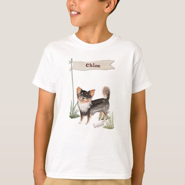 Camiseta Nombre personalizado Perro Mascota de Chihuahua la (Anverso)