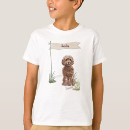 Camiseta Nombre personalizado Perro Mascota de Cockapoo mar