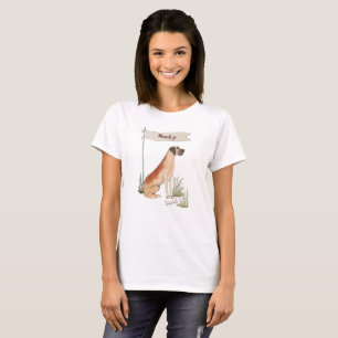 Camiseta Nombre personalizado Perro Mascota grande danés