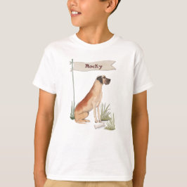 Camiseta Nombre personalizado Perro Mascota grande danés