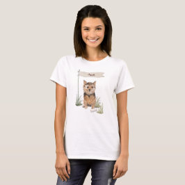 Camiseta Nombre personalizado Perro Mascota Norfolk Terrier