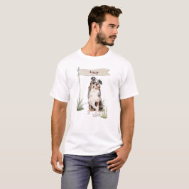 Camiseta Nombre personalizado Perro Mascota pastor australi