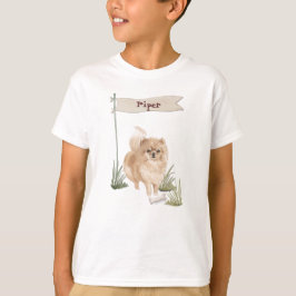 Camiseta Nombre personalizado Perro Mascota pommerano