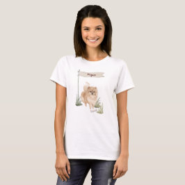 Camiseta Nombre personalizado Perro Mascota pommerano