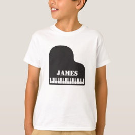 Camiseta Nombre personalizado Pianista Claves de piano