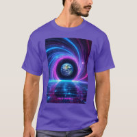 Nombre personalizado Portal del Planeta Neon Retro