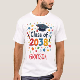 Camiseta Nombre personalizado Primer día de la imagen escol