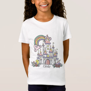 Camiseta Nombre personalizado Princess Castle