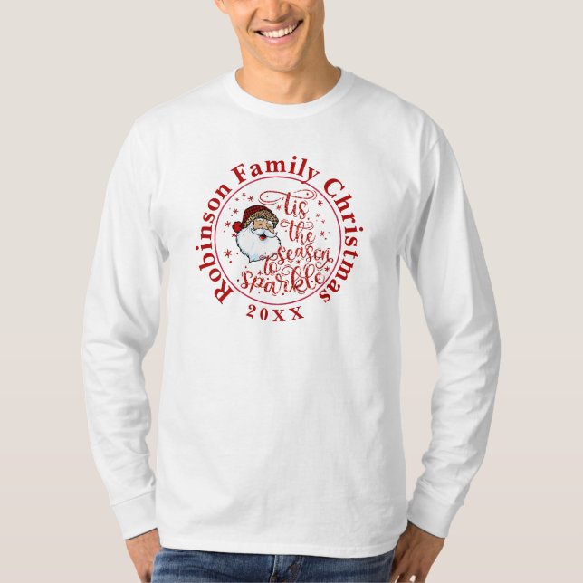 Camiseta Nombre personalizado que coincide con Navidades de (Anverso)