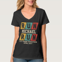 Nombre personalizado Retro Maratón Support VNeck