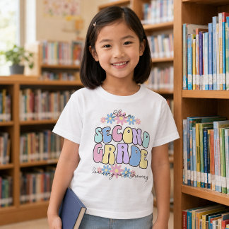 Camiseta Nombre personalizado Segundo Grado Aprendiendo y C