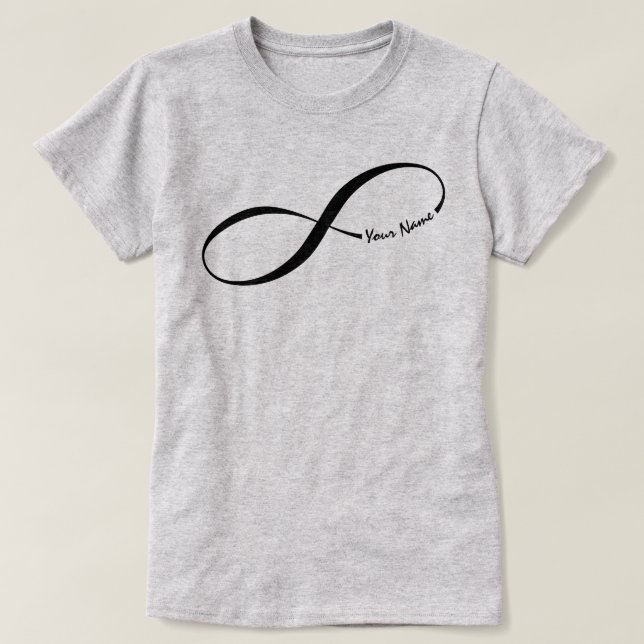 Camiseta Nombre personalizado Símbolo de infinito T-Shirt (Diseño del anverso)