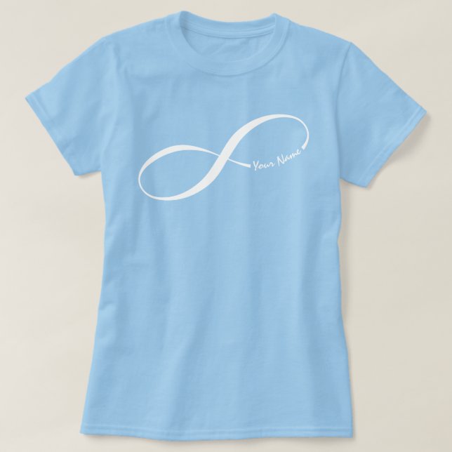 Camiseta Nombre personalizado Símbolo de infinito T-Shirt (Diseño del anverso)