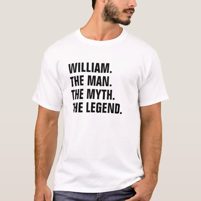 Camiseta Nombre Personalizado Simple El Hombre El Mito El P (Anverso)