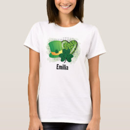 Camiseta Nombre personalizado St Patricks Day Shamrock Clov